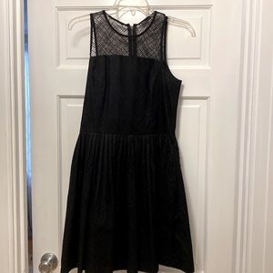Sz 8, Armani Exchange black, lace overlay dress